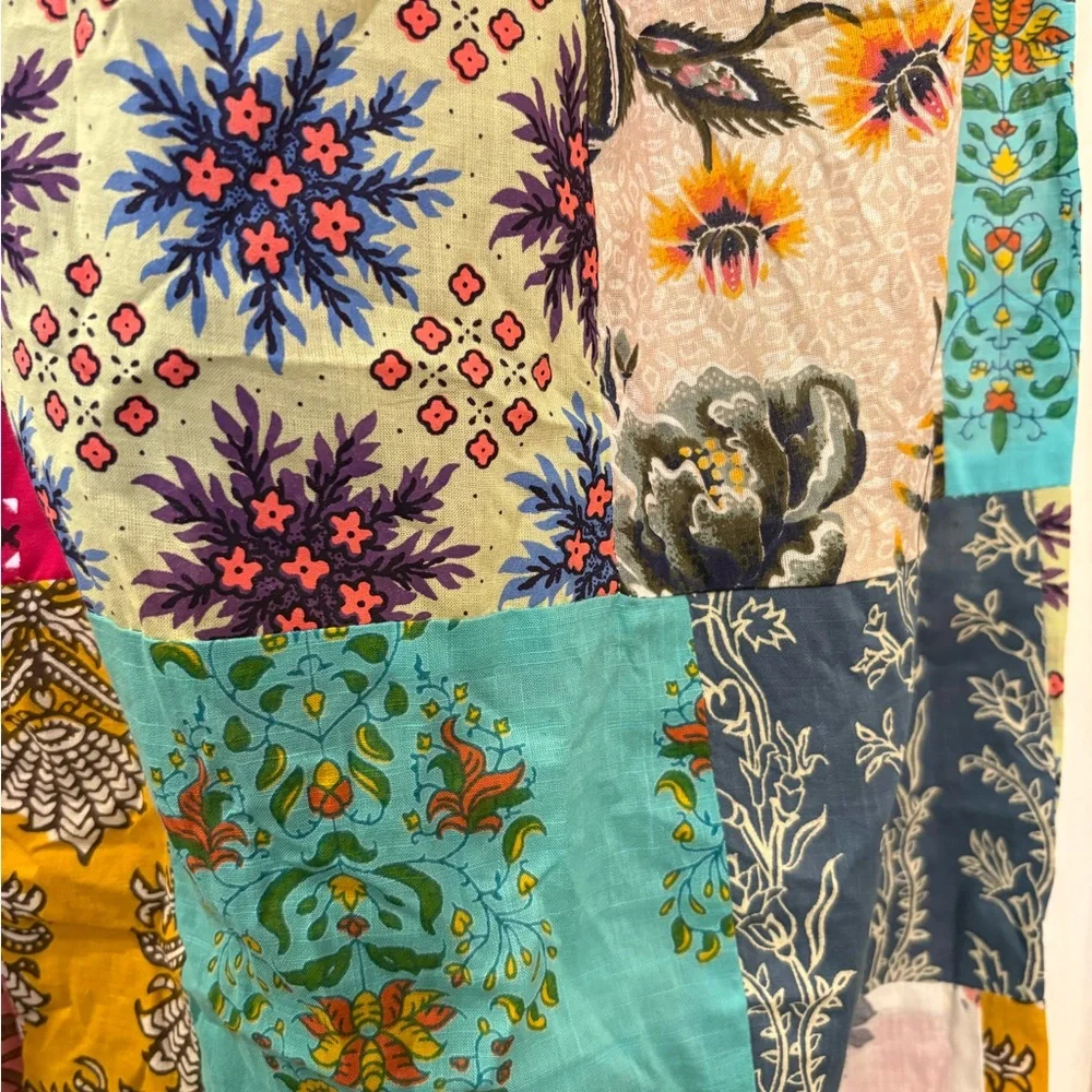 NWT Art Studio Company Sari Cotton Patchwork Jogger Pants Women’s L/XL - Picture 8 of 16